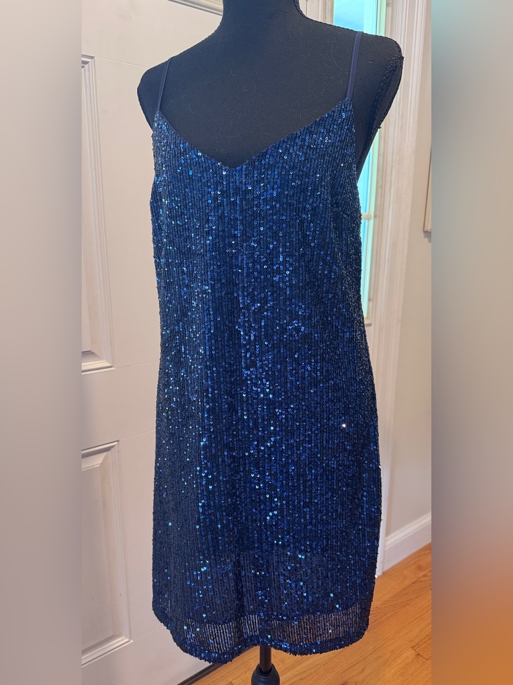Banana Republic Blue Sequin Mini Slip Dress - Size 6
